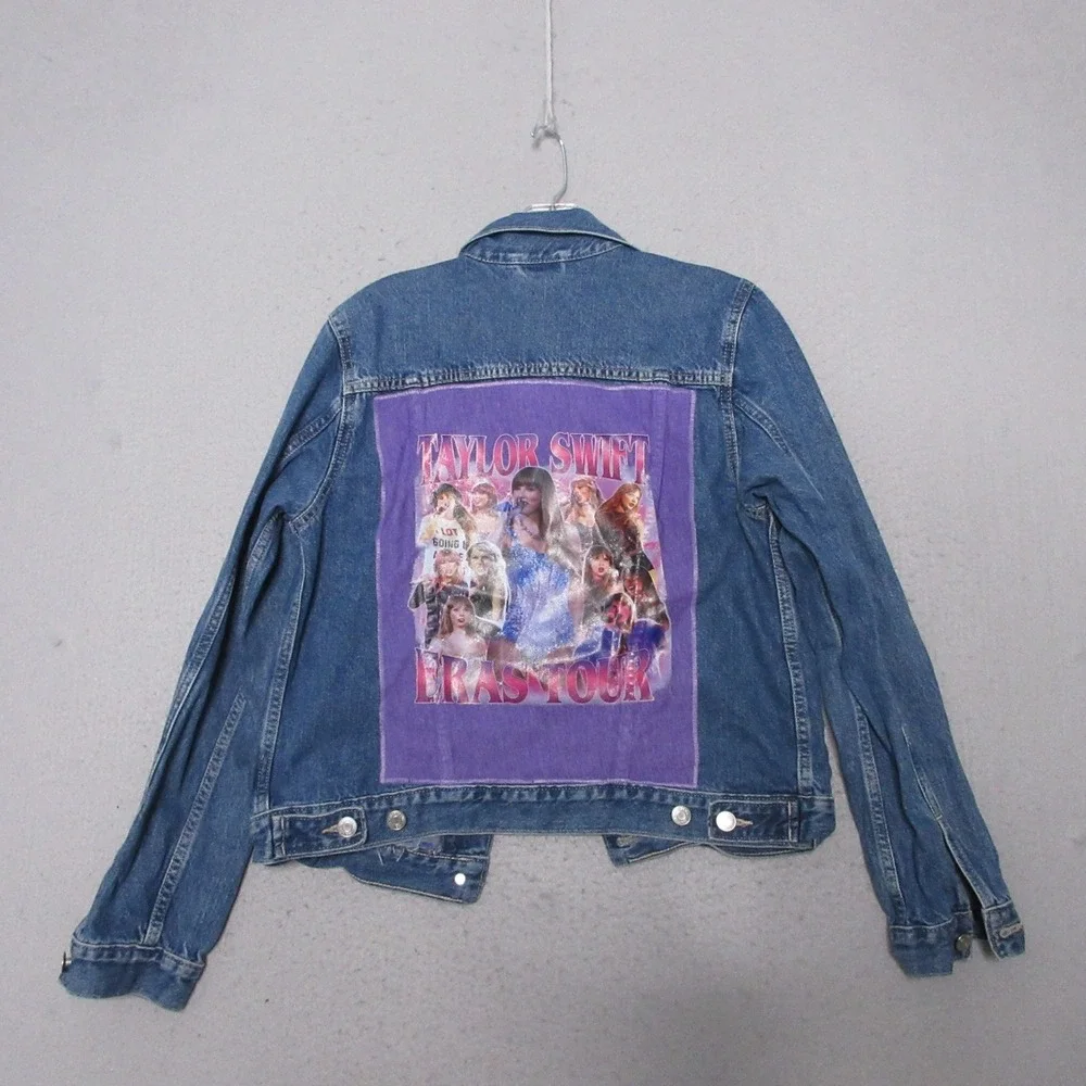 Gap Denim Jacket Swiftie‎ Eras Tour Custom Purple Patch Concert Outfit